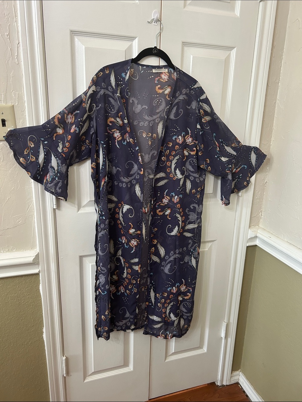 Floral Sheer Kimono (sold at Anthropologie) One Size - Picture 3 of 12